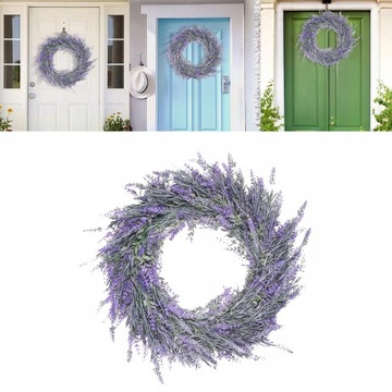 Искусственный дверной венок, висящий цветок лаванды