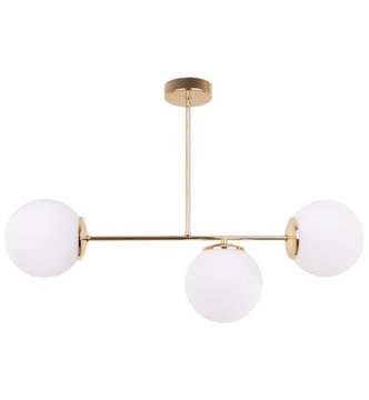 LAMPA WISZĄCA ZŁOTA BIAŁE KULE ŻYRANDOL NOWOCZESNA SIENA LIGHT HOME