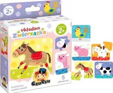 CZUCZU MOJE PIERWSZE PUZZLE UKŁADAM ZWIERZĄTKA 2+