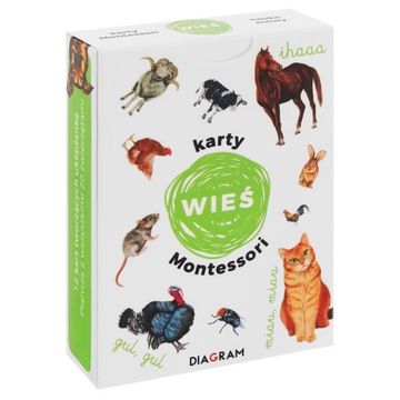 Karty Montessori. Wieś Diagram