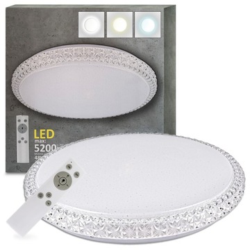 Plafon LED z Pilotem ze Ściemniaczem Sufitowy 48W