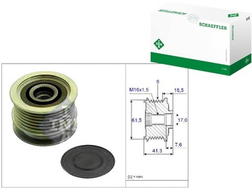 INA OUTLET! - KOŁO PASOWE ALTERNATORA OPEL 1,9CDTI