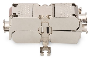 Модульный цилиндрический разъем Cat.6A STP, экран 2x RJ45