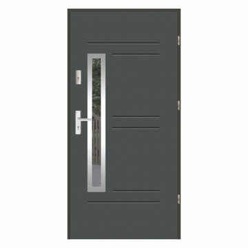 Drzwi wejściowe zewnętrzne G 87 INOX BEZRAMKOWY 90