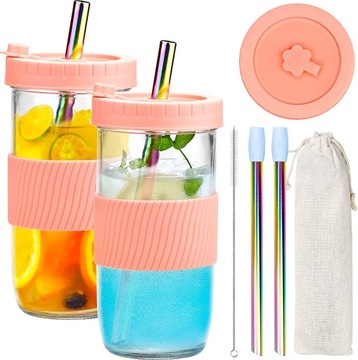 KUBEK DO BUBBLE TEA KUBKI DO PICIA ZESTAW 2SZT