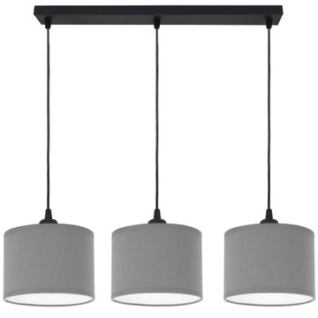 LAMPA WISZĄCA PODŁUŻNA MINI ABAŻUR TKANINA LED