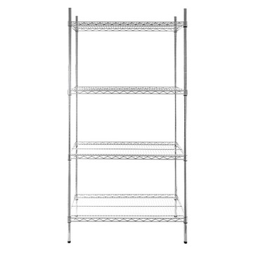 ГАСТРОНОМИЯ Проволочная складская полка, 4 ПОЛКИ, 180х120х45см Мега-М