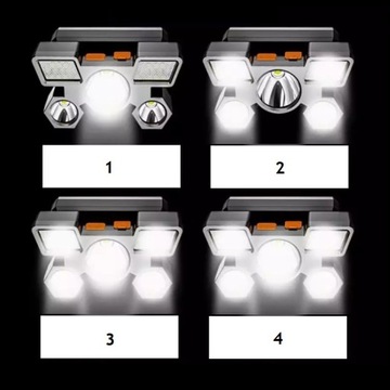 НАГОЛОВНЫЙ ФОНАРЬ 5 светодиодов МОЩНЫЙ XPE USB-АККУМУЛЯТОР