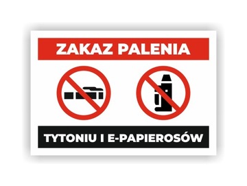 Tabliczka ZAKAZ PALENIA 30x20cm UV
