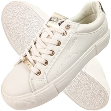 sneakersy Damskie Big Star buty na Platformie beżowe trampki NN274210 39