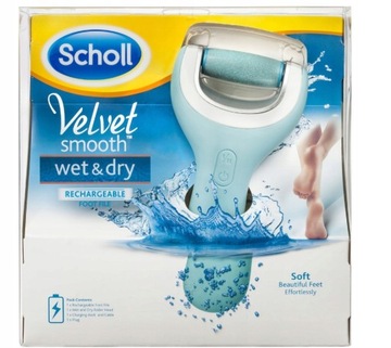 ЭЛЕКТРИЧЕСКАЯ ПИЛКА ДЛЯ НОГ SHOLL VELVET WET DRY С КРИСТАЛЛАМИ + 13 РОЛИКОВ