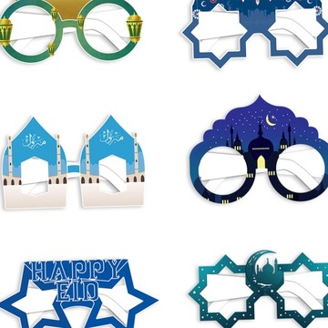 Eid Mubarak Okulary Party Supplies Opaska na głowę na imprezę świąteczną dla dzieci 6 szt.
