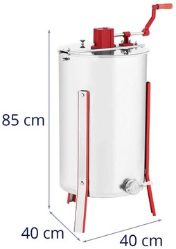 Ручная медогонка с 3-мя рамками, изготовлена ​​из нержавеющей стали.