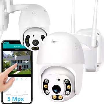 KAMERA ZEWNĘTRZNA IP 5MP WIFI Full HD 5 MPx OBROTOWA WODOODPORNA ZDALNA