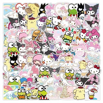 100 sztuk naklejki Kawaii Sanrio wodoodporne