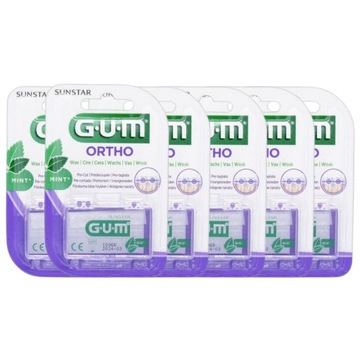 6x GUM WOSK ORTODONTYCZNY MIĘTOWY 5 PAŁECZEK