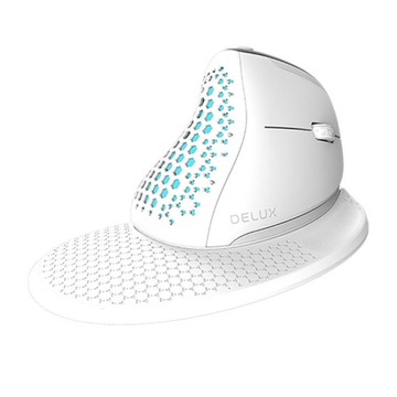 DELUX Bezprzewodowa myszka pionowa Bluetooth OLED