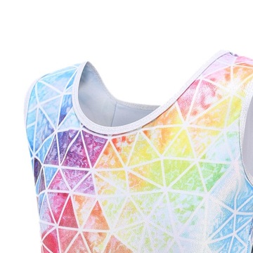 Купальники для девочек, одежда для художественной гимнастики, танцевальная одежда для фитнеса, без рукавов, 10 ярдов