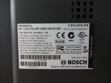 20-дюймовый ЖК-TFT монитор BOSH mon201cl ПРОМЫШЛЕННЫЙ CCTV-монитор