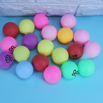 PIŁKI Z NUMEREM LOTERII Z NADRUKIEM PONG