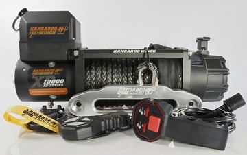 Wyciągarka samochodowa Kangaroowinch K12000 12V syntetyk uciąg 5443 kg