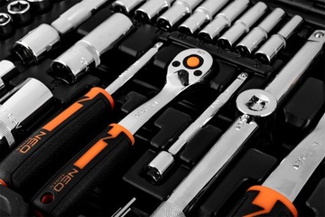NEO Tools Торцовые ключи 110 шт. Чемодан для набора инструментов 1/4 дюйма 1/2 дюйма