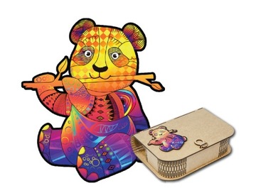 Puzzle Drewniane dla dorosłych Prezent Panda XXL