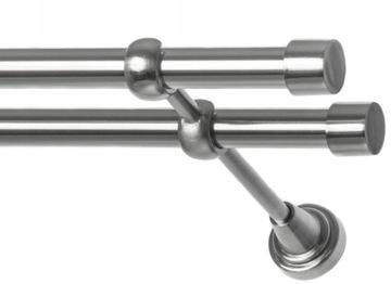 Karnisz metalowy SOL podwójny fi 19 mm 240 cm - 5 KOLORÓW