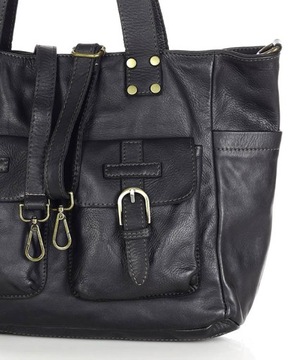 ИТАЛЬЯНСКАЯ женская сумка SHOPPER LEATHER с карманами