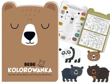 Kolorowanka KREATYWNA BeBe MIŚ + NAKLEJKI 4+