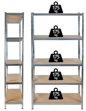 REGAŁ METALOWY 180x90x30 do PIWNICY SPIŻARNI GARAŻ
