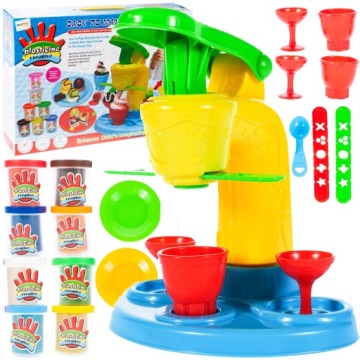 CIASTOLINA MASA PLASTYCZNA 8 SZTUK 400G KOLOROWA MASZYNKA AKCESORIA SZABLON