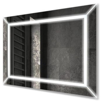 LUSTRO ŁAZIENKOWE PODŚWIETLANE Z OŚWIETLENIEM LED WISZĄCE Exton 60x80cm