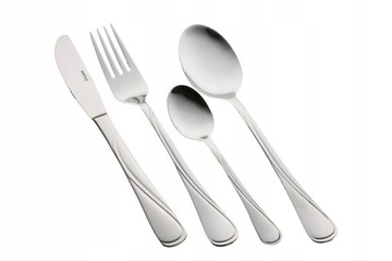 СТОЛОВЫЕ ПРИБОРЫ 24 шт. / 6 ЧЕЛОВЕК СТАЛЬ БЛЕСК КАЧЕСТВА 9 ДИЗАЙНОВ