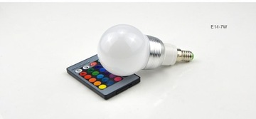 E14 E27 RGB светодиодная лампа 5 Вт 7 Вт, пульт дистанционного управления