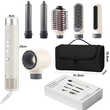 МОЩНЫЙ ФЕН ДЛЯ ЗАВИВКИ ВОЛОС 6 В 1, 3 СКОРОСТИ С РЕГУЛИРОВКОЙ ИОНИЗАЦИИ 1400 ВТ