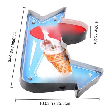 ВЫВИСКА «МОРОЖЕНОЕ», ДЕКОРАТИВНАЯ РЕКЛАМА, СВЕТ НА СТЕНЕ