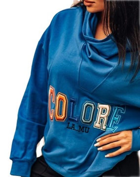 La..mu bluza COLORE haftowane kolorowe logo chaber L/XL - 3