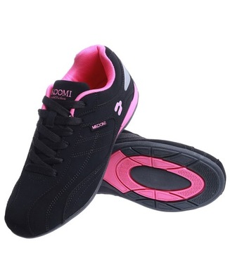 Sznurowane damskie buty sportowe czarne sneakersy sznurowane 15007