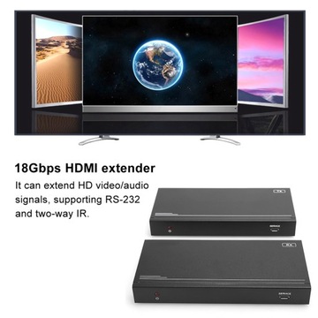 18g 150m hdmi extender transmitter receiver with bidirectional ir (100240v)