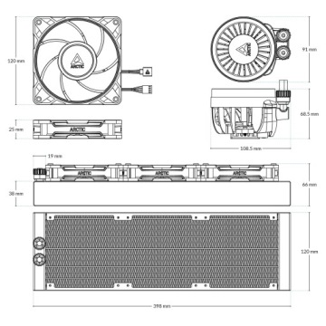 ARCTIC LIQUID Freezer III Pro 360 Black Водяное охлаждение AiO