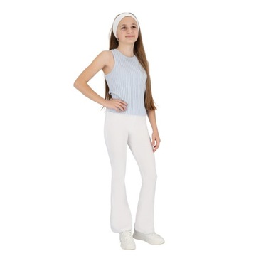 ДЕТСКИЕ ЛЕГИНГИ ИЗ ХЛОПКА, БЕЛЫЕ 158