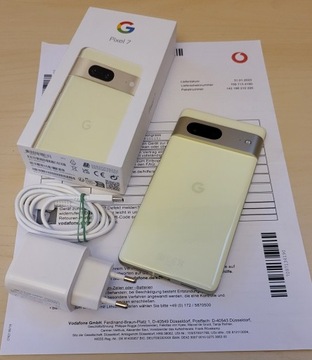 Google Pixel 7 8/128gb Lemon Komplet IGŁA Gwarancja OKAZJA !