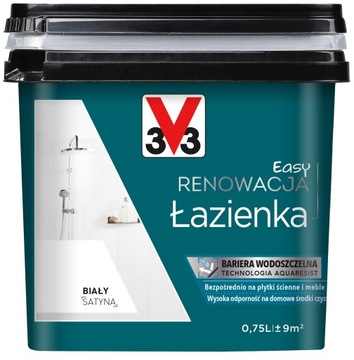 Farba RENOWACYJNA DO PŁYTEK 750ML V33 BIAŁA