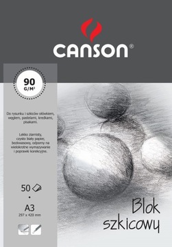 Blok szkicowy Canson A3/50/90g