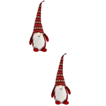 PLUSZOWE AKCESORIA DO ZABAWEK ŚWIĄTECZNEJ LALKI GNOME 2 SZT