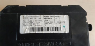 МОДУЛЬ BSI PEUGEOT 307 ВАРИАНТ B 9636760580 9644098080