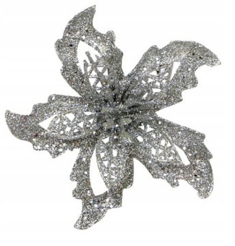 ЦВЕТЫ С КЛИПСАМИ Елочный цветок STAR STROK 5шт