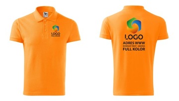 Koszulka robocza polo z nadrukiem logo kolor