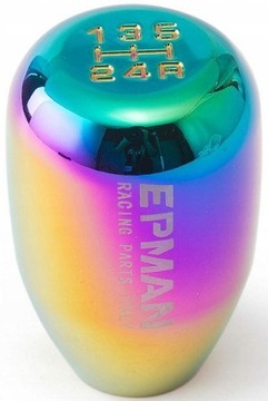 GAŁKA SPORTOWA ZMIANY 5-BIEGÓW ALUMINIOWA TĘCZOWA OPALANA NEO-CHROME EPMAN